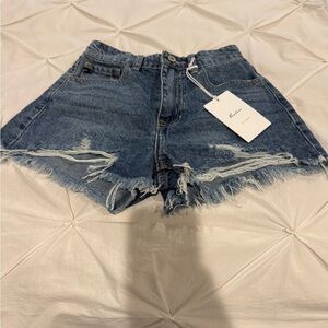 KanCan Distressed Blue Jean Shorts